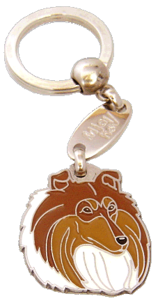 COLLIE SOBEL OCH VIT - pet ID tag, dog ID tags, pet tags, personalized pet tags MjavHov - engraved pet tags online